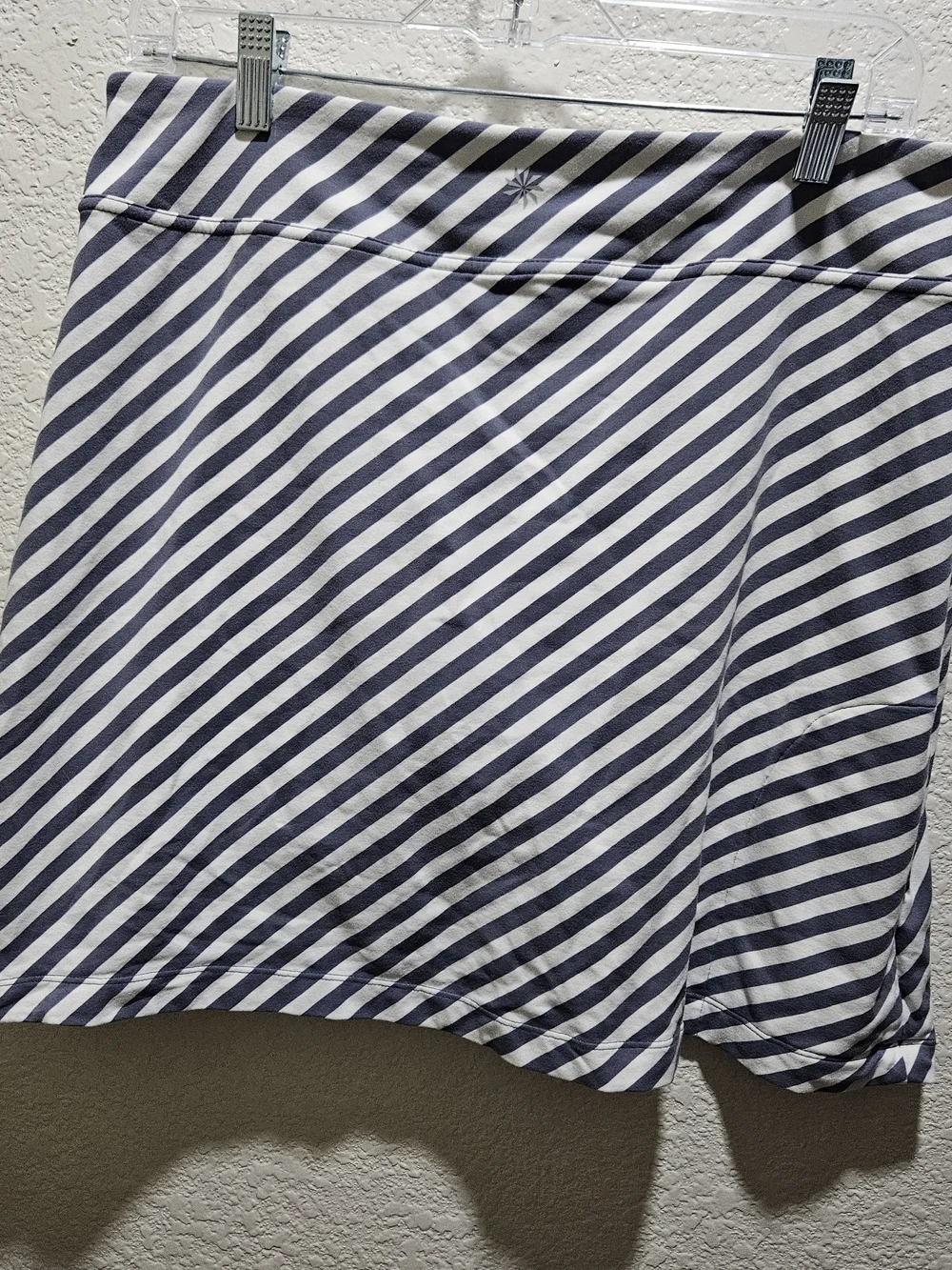 Striped Gray Athletic Skort - Women's Tennis Shorts